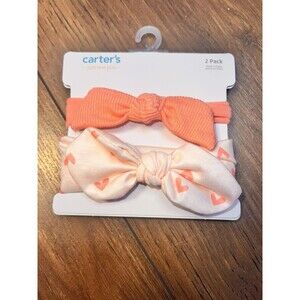 Carters Bows Head Bands Girls Baby Infant One Size Nwt  2 Pack